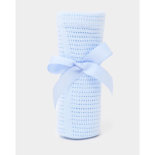 Cellular Cotton Blanket - Light-Blue