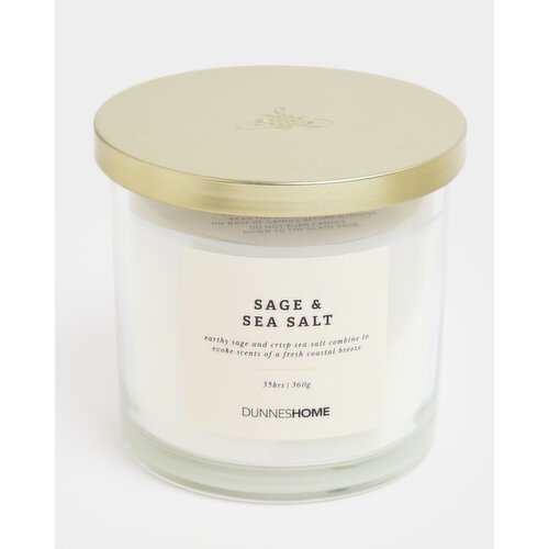 Sage & Sea Salt Two-Wick Scented Candle Sage 