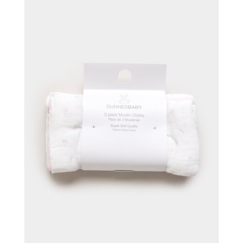 Muslin Cloths - Pack Of 3 Pink