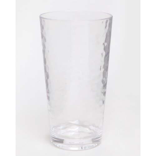 Clear Hammered High Ball Glass Clear
