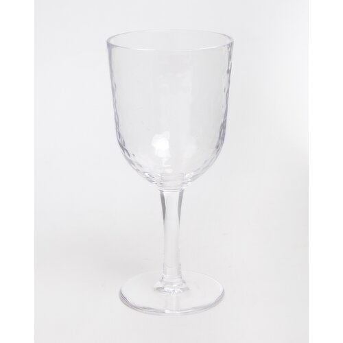 Clear Hammered Wine Glass Clear