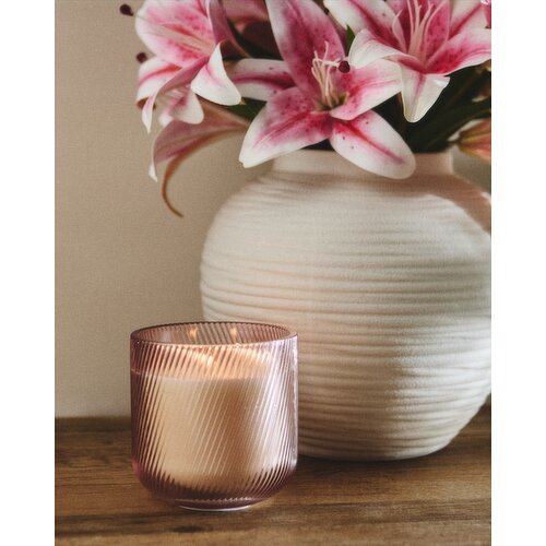 Vanilla & Mandarin Swirl Candle Baby-Pink 
