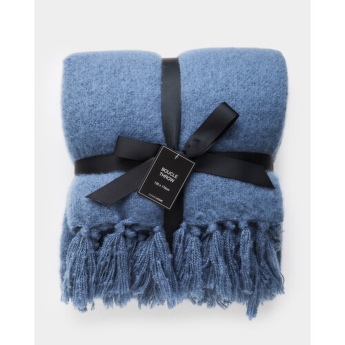 Boucle Throw Blue 