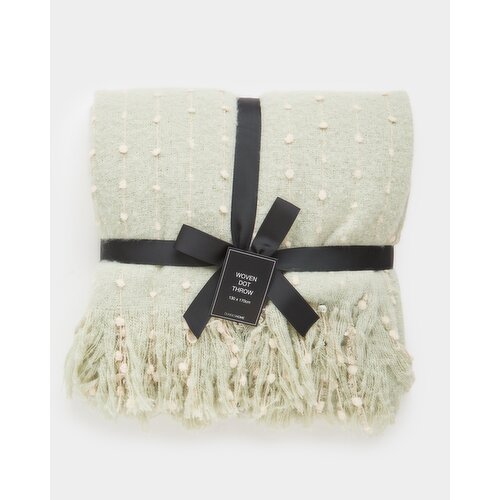Woven Dot Throw Mint