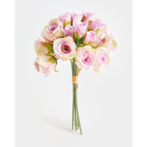 Faux Rose Bouquet Purple