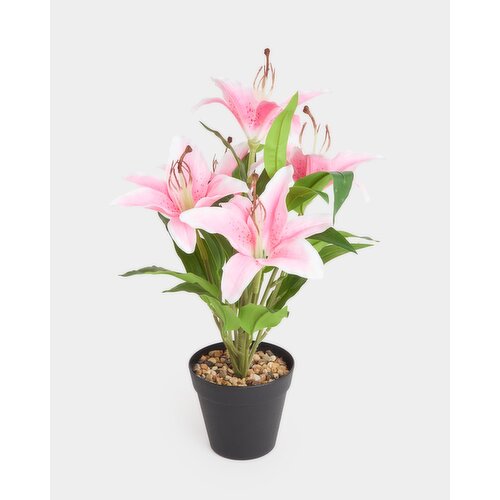 Faux Tiger Lily Plant Pink