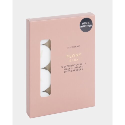 Peony  & Lily Scented Tealights - Pack Of 12 Blush 