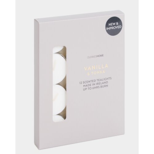 Cotton & Jasmine Scented Tealights - Pack Of 12 Grey