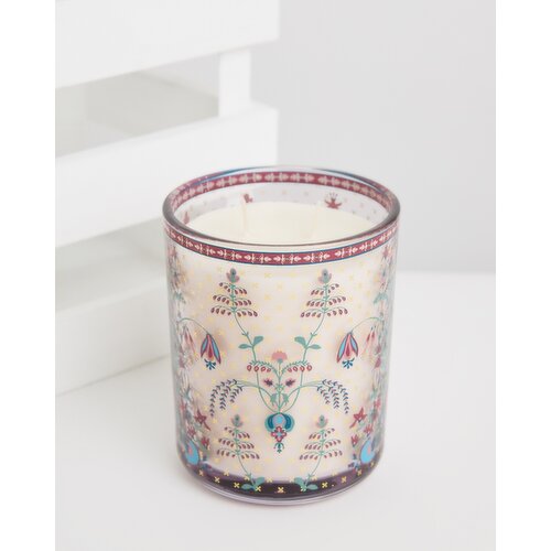 Carolyn Donnelly Eclectic Warm Amber Blossom Large Decal Candle Blue 