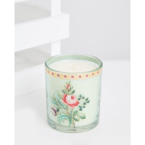 Carolyn Donnelly Eclectic Bergamot, Rose & Leather Decal Candle Rose 