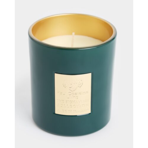 Paul Costelloe Living White Cyclamen & Pine Costelloe Candle Green