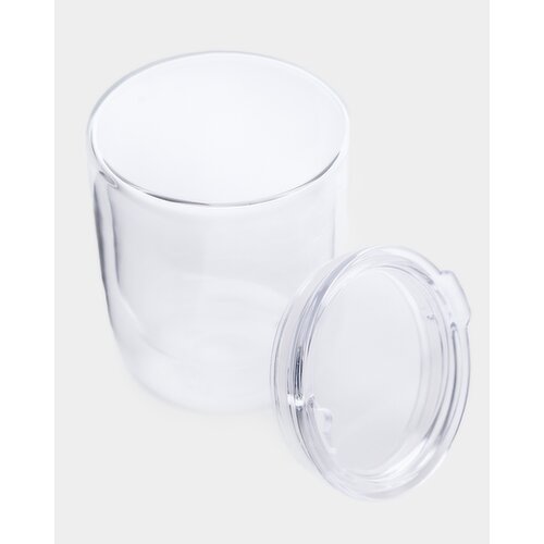 Double Walled Glass Travel Mug Clear