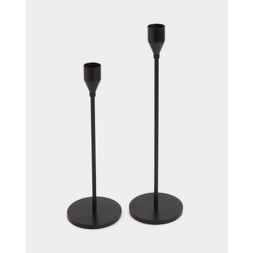 Tall Dinner Candle Holder Black S