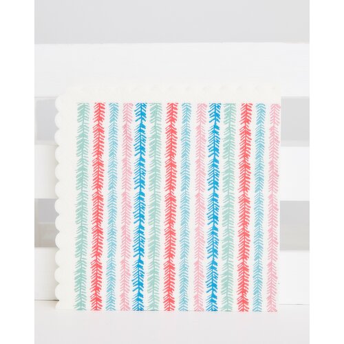 Carolyn Donnelly Eclectic Scalloped Paper Napkins - Pack Of 20 Multi