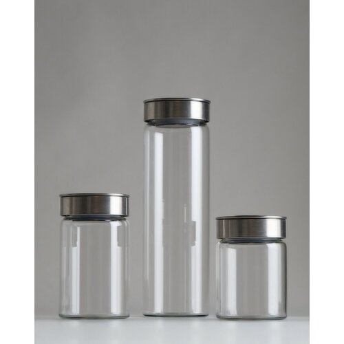 Neven Maguire Glass Storage Containers Sless-Steel L