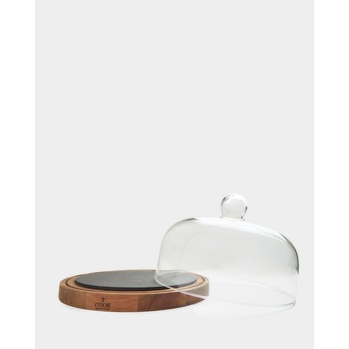 Neven Maguire Serving Board With Glass Lid Wood 