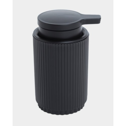 Ribbed Soap Dispenser Black