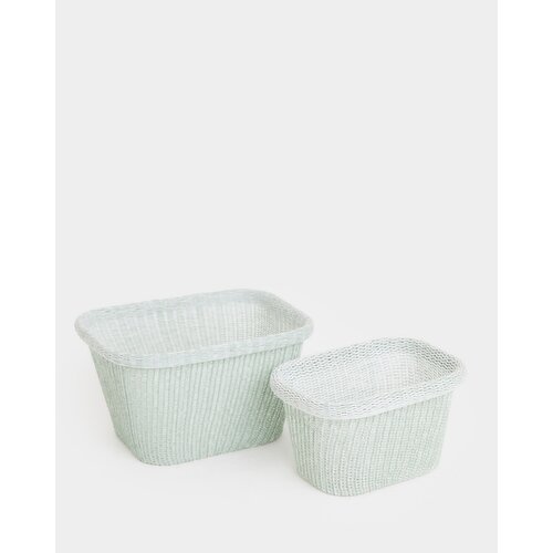 Knitted Basket Green L