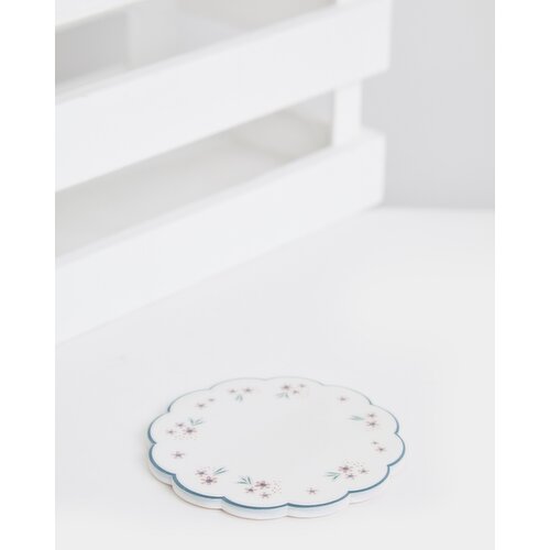 Carolyn Donnelly Eclectic Ceramic Coaster Cream