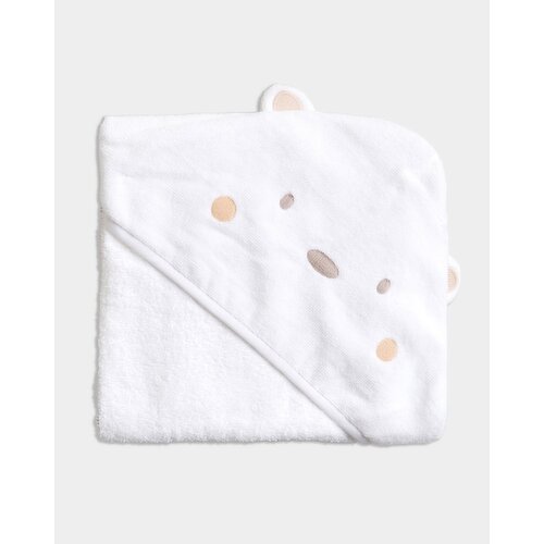 Bear Hooded Towel White