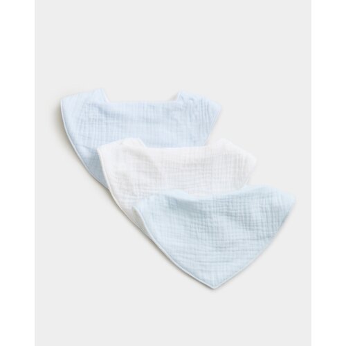 Muslin Bib - Pack Of 3 Blue