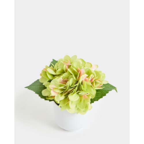 Faux Small Potted Plant Green 