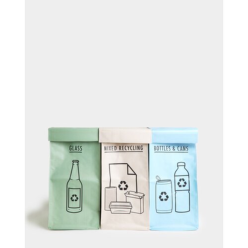 Recycling Bags - Pack Of 3 Multi 