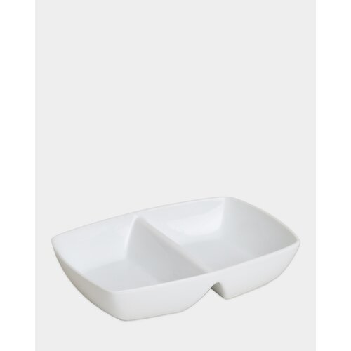 Two Part Serving Dish White
