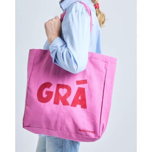 Helen James Considered Grá Slogan Tote Pink