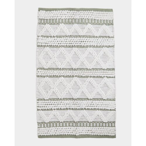 Aztec Chenille Bath Mat Sage