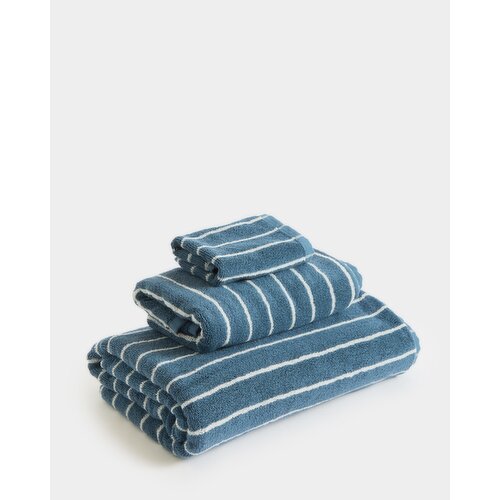 Pinstripe Face Cloth Blue Face