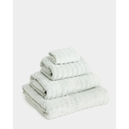 Ribbed Cotton Bath Towel Light-Green Bath