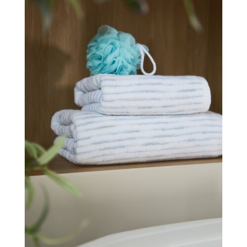 Coastal Space Dye Bath Towel Blue Bath