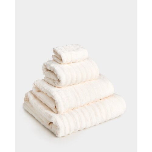 Ribbed Cotton Bath Sheet Cream Sheet
