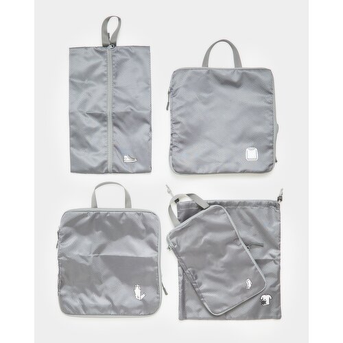 Travel Compression Cubes - 5 Pieces Charcoal