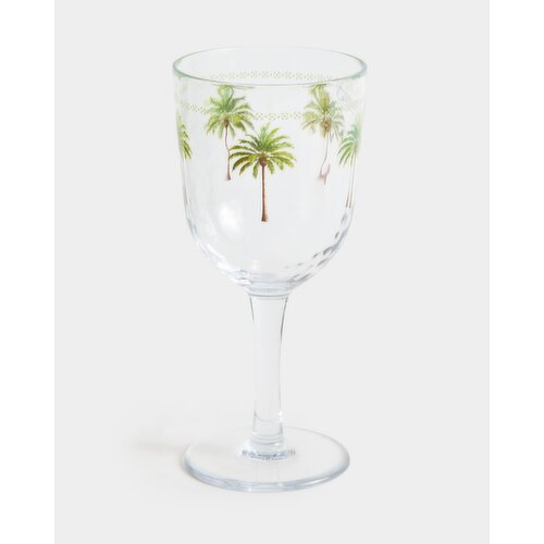 Palm Print Hammered Wine Glass Clear