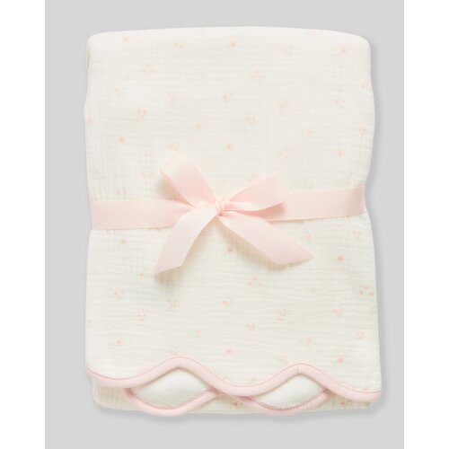 Floral Cheesecloth Blanket Baby-Pink