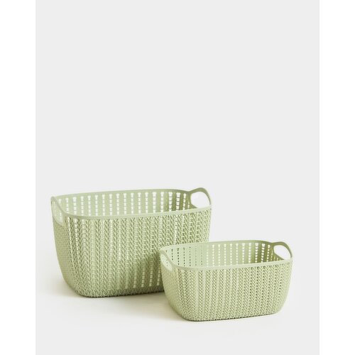 Plastic Basket Green M