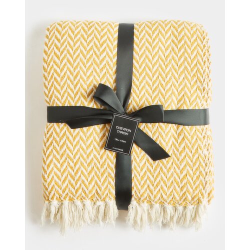 Zig-Zag Chevron Throw Yellow 