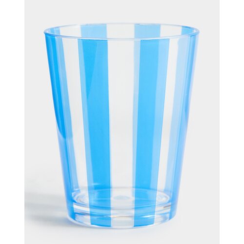 Stripe Tumbler Glass Blue 