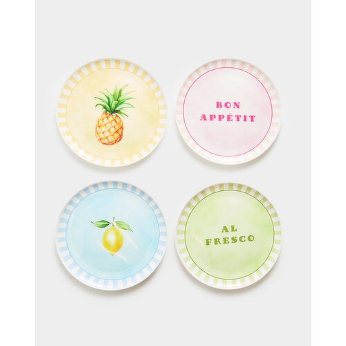 Fruit Plates - Pack Of 4 Multi