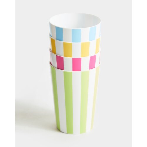 Stripe Tumblers - Pack Of 4 Multi