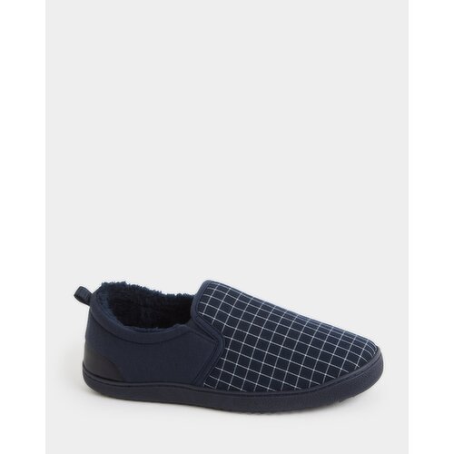 Memory Foam Full Back Slippers Navy 11