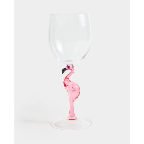 Flamingo Wine Glass Clear