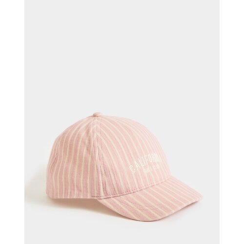 Stripe Baseball Cap Pink 7-9 Yrs