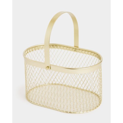 Oval Wire Basket Gold S