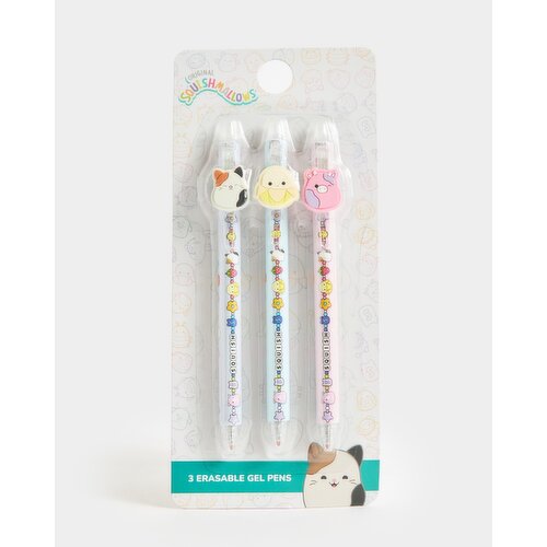 Squishmallows Erasable Gel Pens - Pack Of 3 Multi