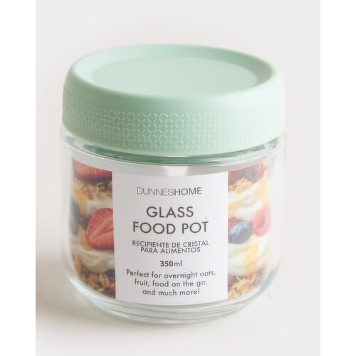 Glass Food Pot - 350ml Green
