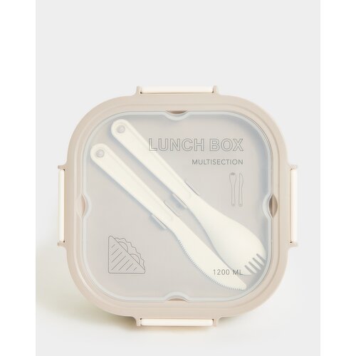 Square Multi-Section Lunch Box Natural