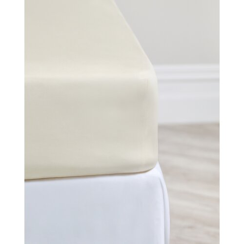 Egyptian Cotton Deep Fitted Sheet - Double Ivory Double